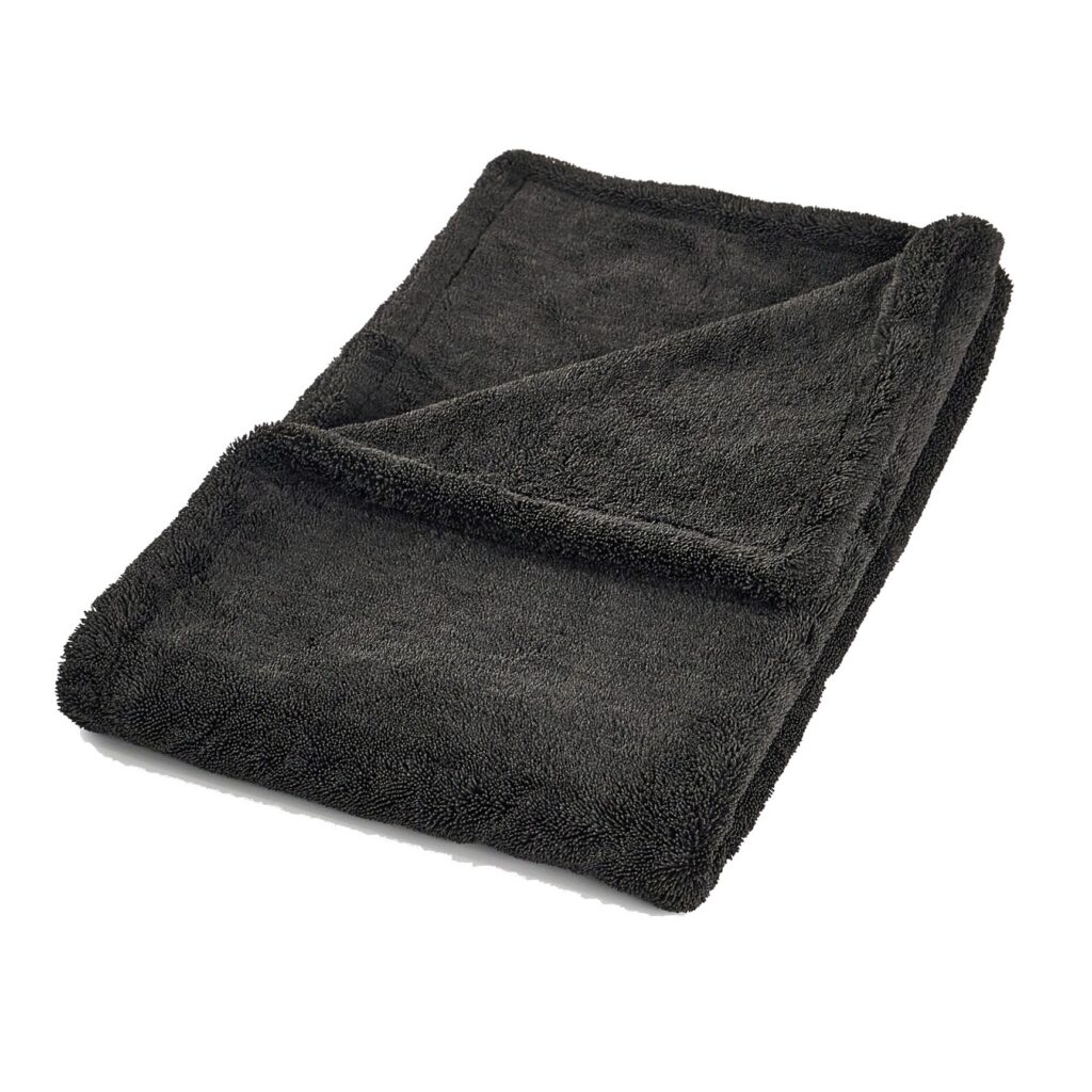 Black Twisted Loop Microfiber Towel