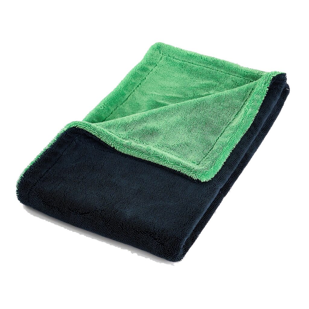 Black double-sided twisted towel