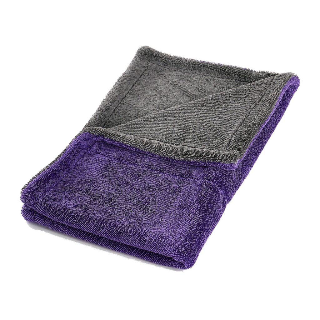 Purple double-sided twisted towel