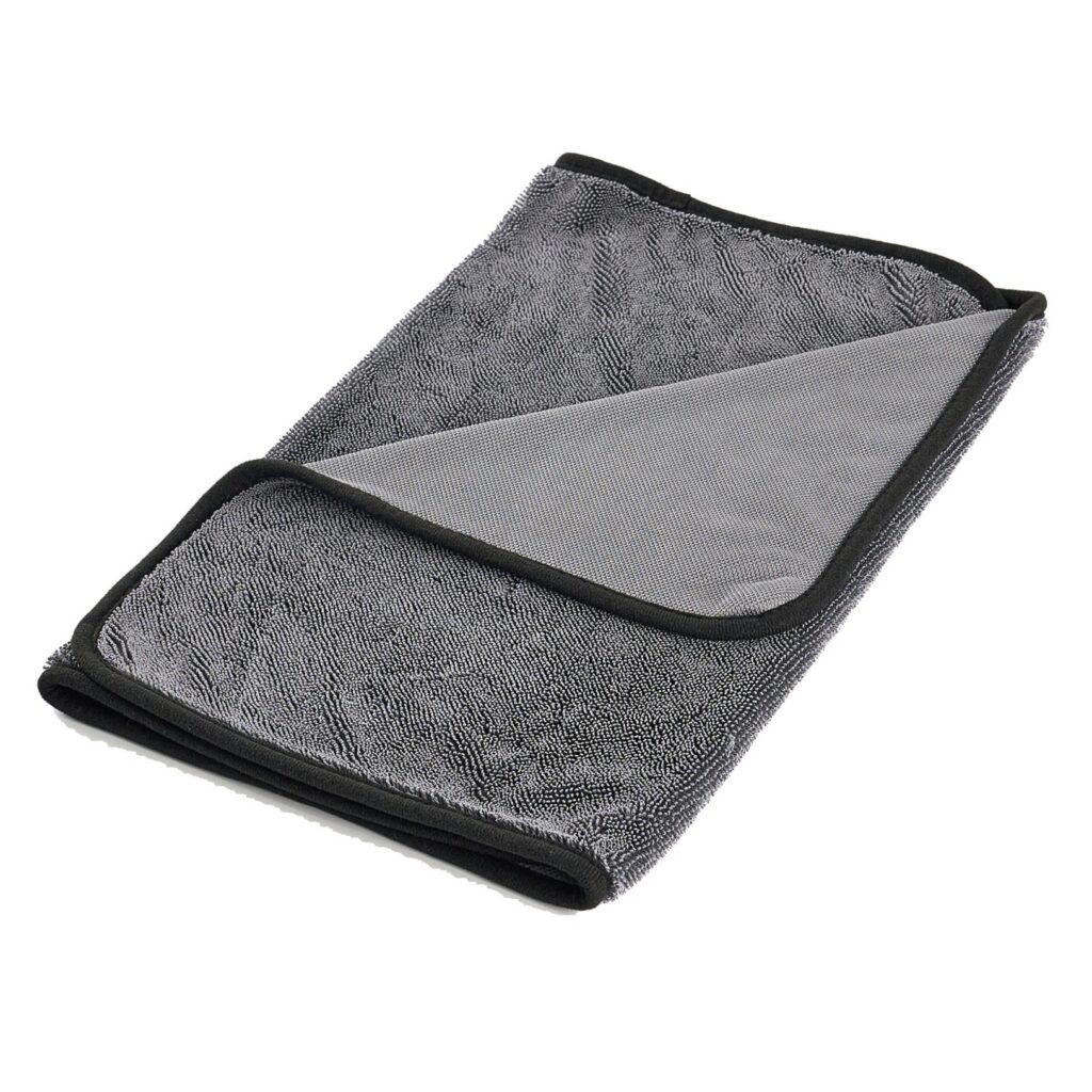 Gray single-sided twist loop towel