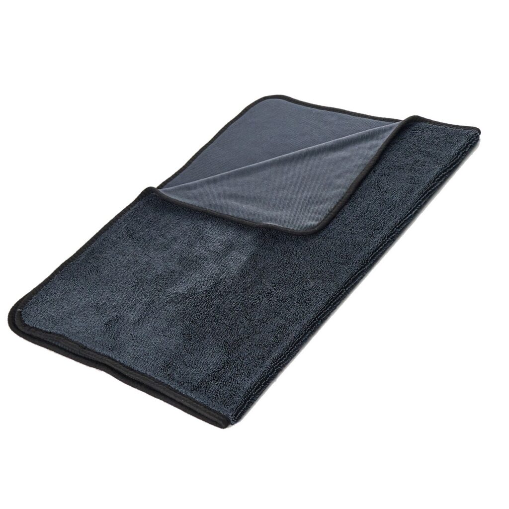 Black single-sided twist loop towel