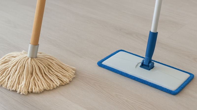 Cotton Mop vs Microfibre Flat Mop