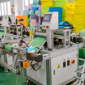 A machine for cutting microfiber towels