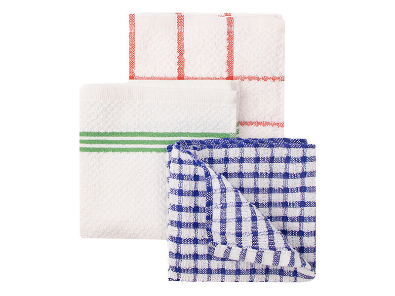Diverse-checkered-cotton-towels