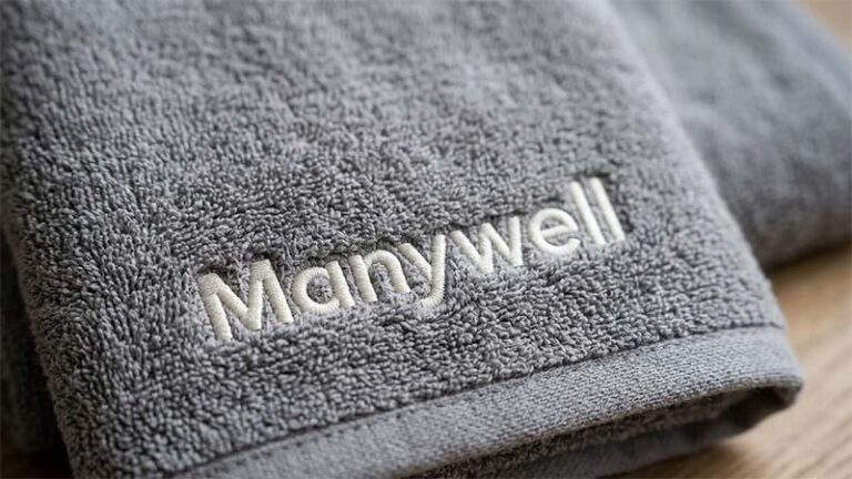 Grey Embroidered Terry Towel