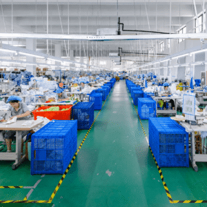 Production Floor of a Microfiber Towel Factory