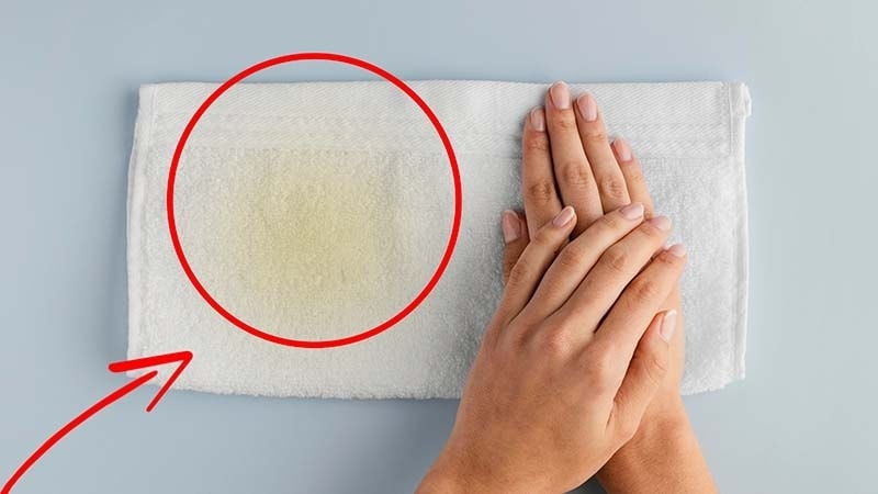 Yellowing hand towels